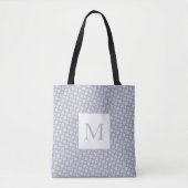 Monogram Modern Geometric Design Grau Subtile Pink Tasche (Vorderseite)