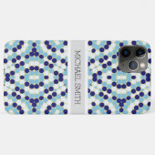Monogram, Modern Geometric Dot Muster #3 Case-Mate iPhone Hülle (Rückseite (Horizontal))