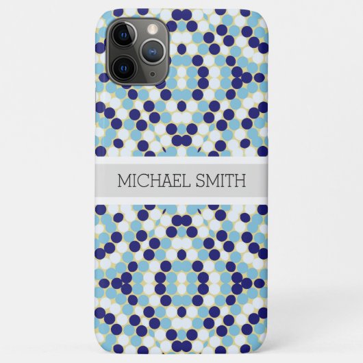 Monogram, Modern Geometric Dot Muster #3 Case-Mate iPhone Hülle (Rückseite)