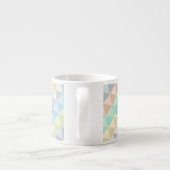 Monogram Modern Geometric Pattern Espresso Tasse (Rückseite)