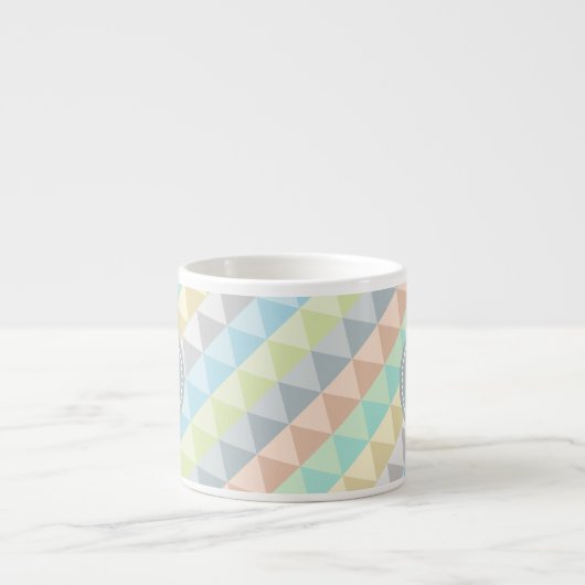 Monogram Modern Geometric Pattern Espresso Tasse (Vorderseite)