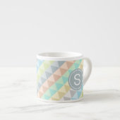 Monogram Modern Geometric Pattern Espresso Tasse (Vorderseite Rechts)