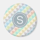 Monogram Modern Geometric Pattern Magnet (Vorne)