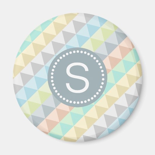 Monogram Modern Geometric Pattern Magnet (Vorne)