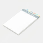 Monogram, Modern Geometric Post-it® Notes 4 x 6 Post-it Klebezettel (angewinkelt)