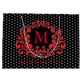 Monogram Modern gestylt kreieren Sie Ihre eigene Große Geschenktüte (Rückseite)