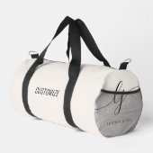 Monogram Modern Girl Calligraphy Script Custom Duffle Bag (Rechte Ecke)