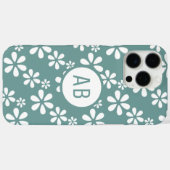 Monogram Modern Girl Floral Pattern Personalisiert Case-Mate iPhone Hülle (Rückseite (Horizontal))