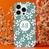 Monogram Modern Girl Floral Pattern Personalisiert Case-Mate iPhone Hülle