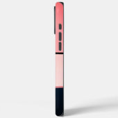 Monogram Modern Girly Chic Pink Black Strip Case-Mate iPhone Hülle (Rückseite / Links)