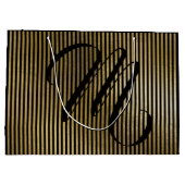 Monogram Modern Gold Strips VIP Jubiläum Große Geschenktüte (Rückseite)