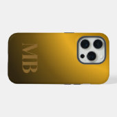 Monogram Modern Gold Tiger Eye iPhone Hülle (Rückseite (Horizontal))
