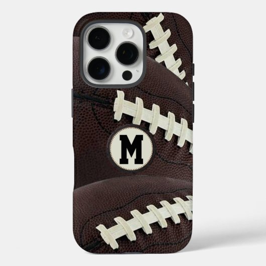 Monogram Modern Graphic Football Case-Mate iPhone Hülle (Rückseite)