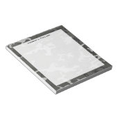 Monogram Modern Grau Abstrakte Camouflage Camoufla Notizblock (angewinkelt)