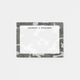 Monogram Modern Grau Abstrakte Camouflage Camoufla Post-it Klebezettel