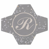 Monogram Modern Gray Terrazzo Fußball (Flach)