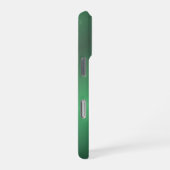 Monogram Modern Green Gradient Holiday iPhone Hülle (Rechte Seite)