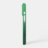 Monogram Modern Green Gradient Holiday iPhone Hülle (Linke Seite)