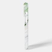 Monogram Modern Green White Personalisiert Case-Mate iPhone Hülle (Rückseite / Links)