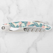 Monogram Modern Grunge Tropical Palm Pattern