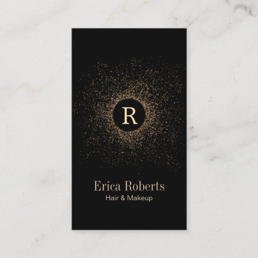 Monogram Modern Hair & Makeup Artist Visitenkarte (Vorderseite)