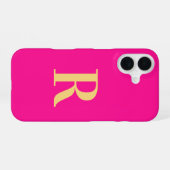 Monogram Modern Hellrosa iPhone 16 Hülle (Rückseite (Horizontal))