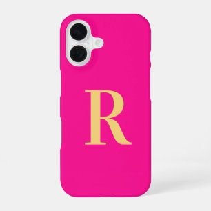 Monogram Modern Hellrosa iPhone 16 Hülle