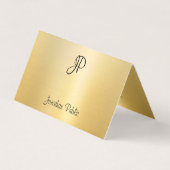 Monogram Modern Imitats Gold Calligraphy Script Visitenkarten (Vorderseite)