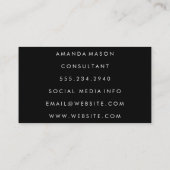 Monogram Modern | Leuchten Visitenkarte (Rückseite)