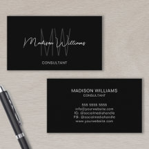 Monogram Modern Logo Name Schwarz-weiß Consultant