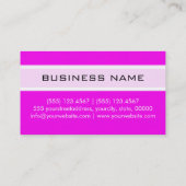 Monogram Modern Magenta Background Visitenkarte (Rückseite)
