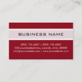 Monogram Modern Maroon Background Visitenkarte (Rückseite)