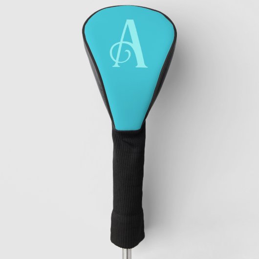 Monogram Modern Minimal Aquamarin Golf Headcover (Vorderseite)