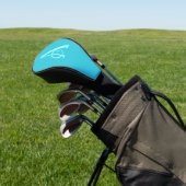 Monogram Modern Minimal Aquamarin Golf Headcover (In SItu)