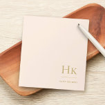 Monogram Modern Minimal Blush Pink Gold Einfach Notizblock<br><div class="desc">Monogram Modern Minimal Blush Pink Gold Einfache Feminine Social Notepad</div>