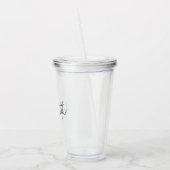 Monogram Modern Minimal handgeschriebenes Skript Acryltrinkbecher (Links)