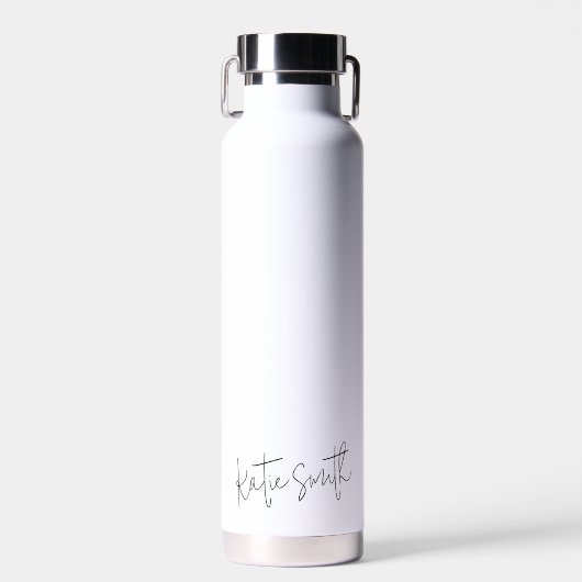 Monogram Modern Minimal handgeschriebenes Skript Trinkflasche (Vorne)