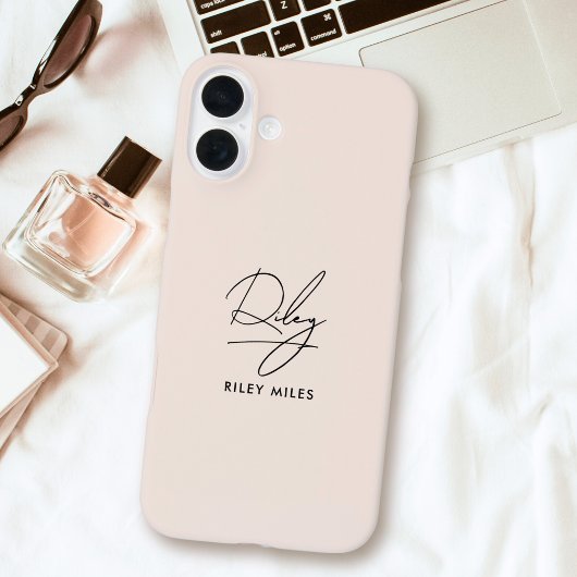 Monogram Modern Minimal Stylish Script Signature Case-Mate iPhone Hülle
