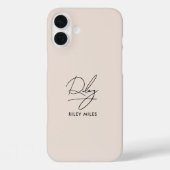 Monogram Modern Minimal Stylish Script Signature Case-Mate iPhone Hülle (Rückseite)
