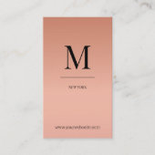 Monogram modern minimalistic rose´gold Monogramm Visitenkarte (Vorderseite)