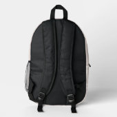 Monogram Modern Minimalistisch Blush Pink Script K Bedruckter Rucksack (Rückseite)