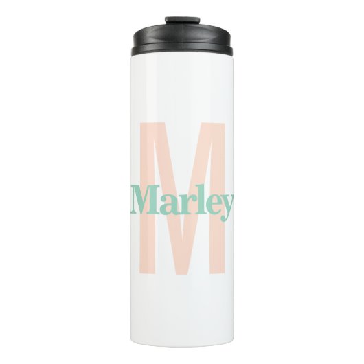 Monogram Modern Minimalistisch Bold Niedlich Initi Thermosbecher (Vorderseite)