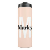 Monogram Modern Minimalistisch Bold Niedlich Initi Thermosbecher (Vorderseite)