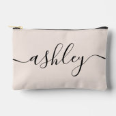 Monogram Modern Minimalistisch Calligraphy Script Zubehörtasche (Vorderseite)