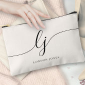 Monogram Modern Minimalistisch Calligraphy Script  Zubehörtasche