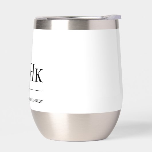 Monogram Modern Minimalistisch Chic Mit Monogramm (Links)