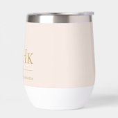 Monogram Modern Minimalistisch Elegant Blush Pink (Links)