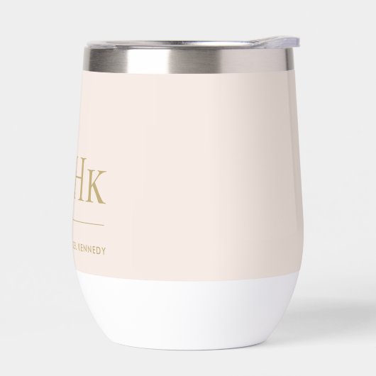 Monogram Modern Minimalistisch Elegant Blush Pink  (Links)