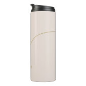 Monogram Modern Minimalistisch Gold Script Calligr Thermosbecher (Nach rechts gedreht)