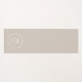 Monogram Modern Minimalistisch Natural Taupe Yogamatte (Vorderseite (Horizontal))
